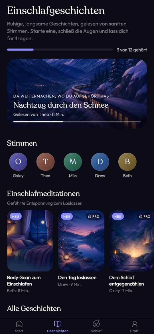 Einschlafgeschichten in Sleepy