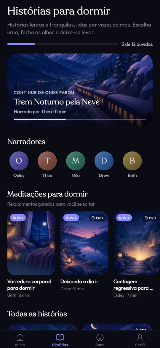 Histórias para dormir no Sleepy